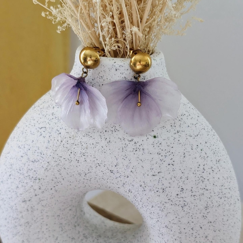 Boucles d'oreilles Violettes 