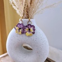 Boucles d'oreilles Pansies