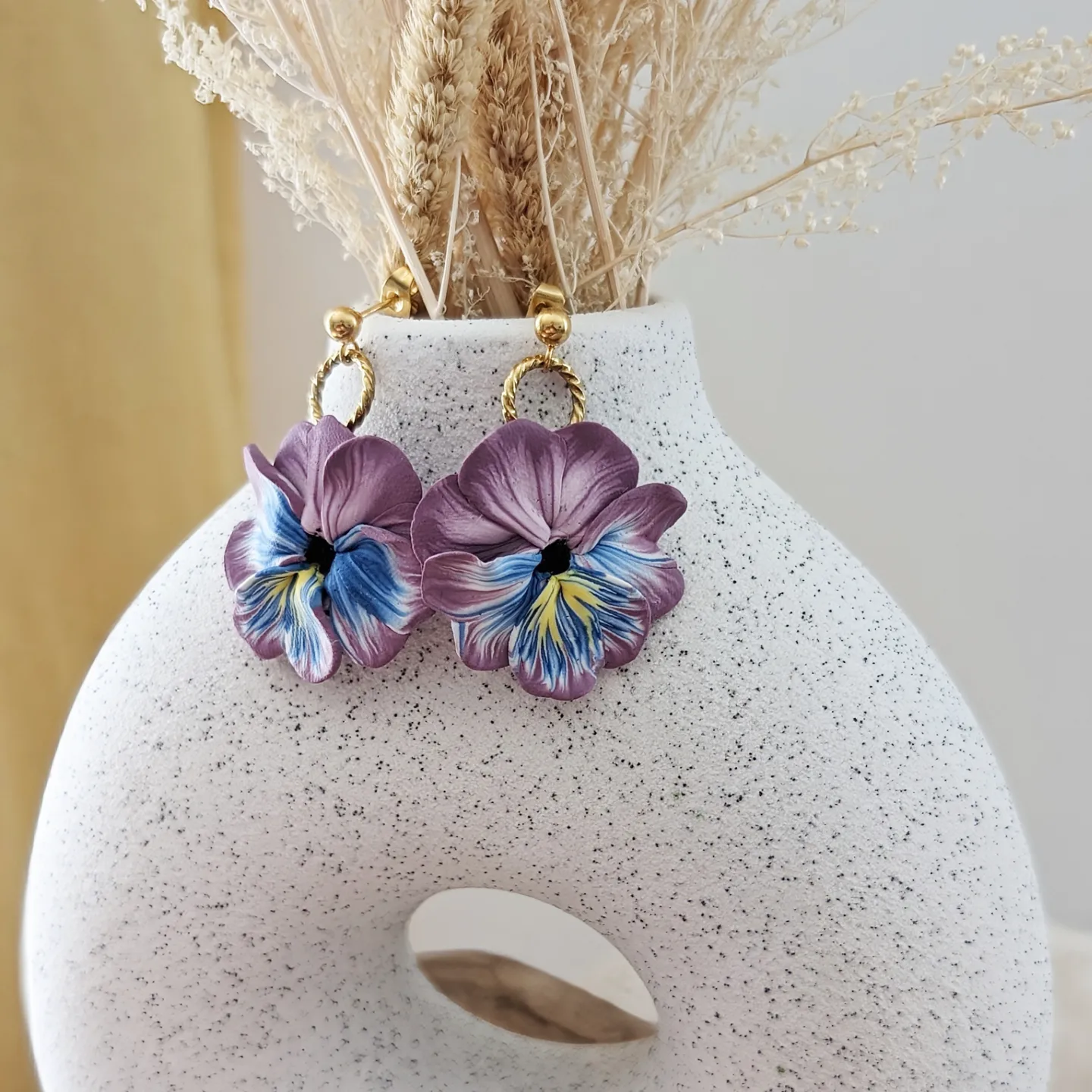 Boucles d'oreilles Pansies