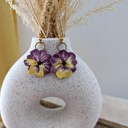 Boucles d'oreilles Pansies