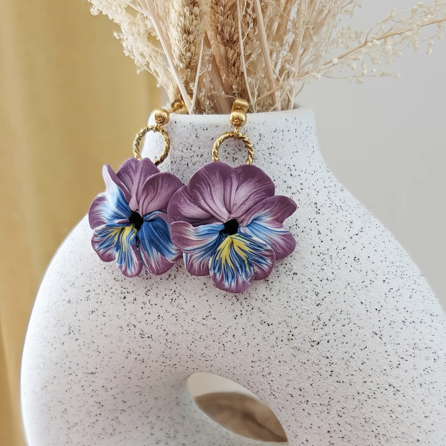 Boucles d'oreilles Pansies